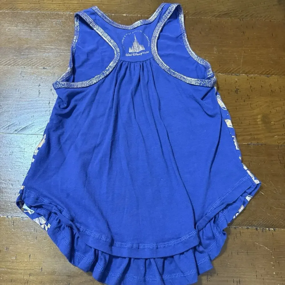 Walt Disney World Shimmer Tank Top Girls 7 50th Anniversary Resort Vacation